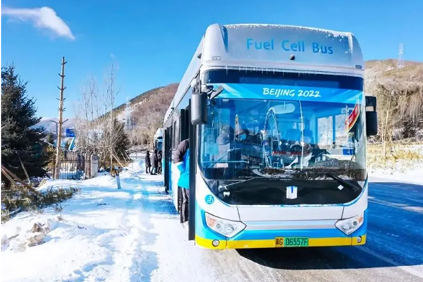 北京冬奧會上的氫燃料電池大巴 北京冬奧會上的氫燃料電池大巴
